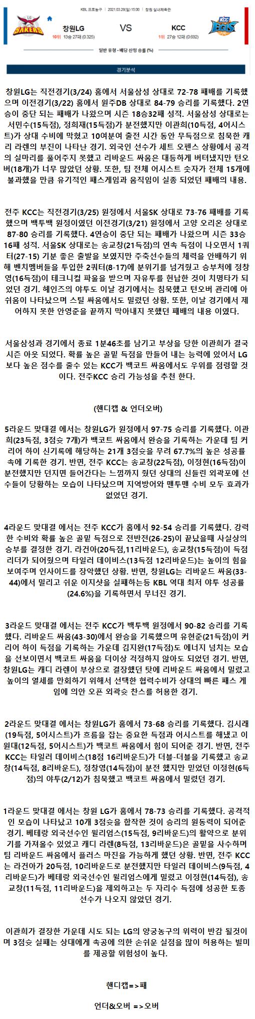2021년3월28일 KBL 창원LG 전주KCC 농구중계 라채티비.png